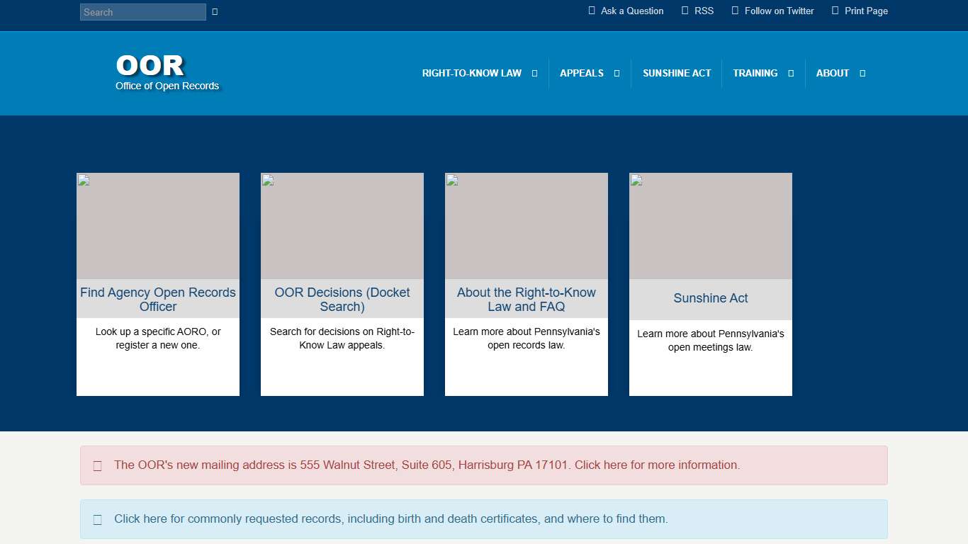 PA Office of Open Records